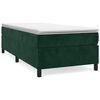 vidaXL Estrutura de cama com molas 80x200 cm veludo verde-escuro