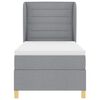 vidaXL Cama Box Springs com Colch&atilde;o Cinza Escuro 90x190 cm 90 x 190 cm