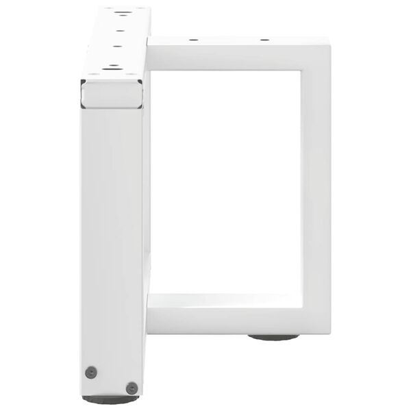 vidaXL P&eacute;s para mesa de centro em forma de T, 2 pe&ccedil;as, branco, 40x25x(30-31) cm, a&ccedil;o