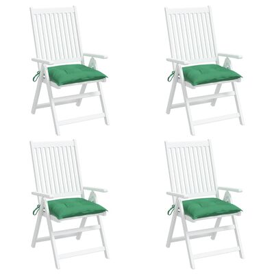 vidaXL Almofadões de cadeira 4 pcs 50x50x7 cm tecido oxford verde