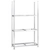 vidaXL Unidade de 3 prateleiras para pneus 110x40x200 a&ccedil;o prateado