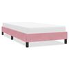 vidaXL Estrutura de cama com colchão 80x220 cm veludo rosa