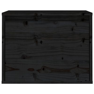 vidaXL Armário de parede 45x30x35 cm madeira de pinho maciça preto