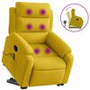 vidaXL Poltrona elevat&oacute;ria de massagens veludo amarelo