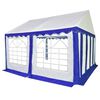 vidaXL Tenda de jardim PVC 3x4 m azul e branco