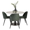 Venture Home Cadeiras de jantar Velvet 2 pcs veludo preto e verde