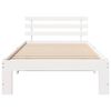 vidaXL Estrutura da Cama Branco 75 x 190 cm Madeira de Pinheiro S&oacute;lida