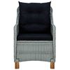vidaXL 3 pcs conj. lounge jardim c/ almofad&otilde;es vime PE cinzento-claro