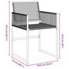 vidaXL Conjunto de Jantar para Jardim 5 pcs Preto A&ccedil;o revestido a p&oacute;