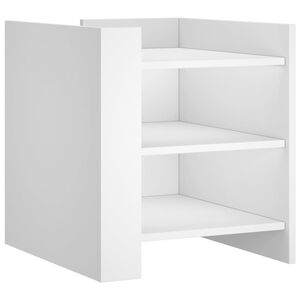 vidaXL Mesa cabeceira 45x50x50 cm derivados de madeira branco