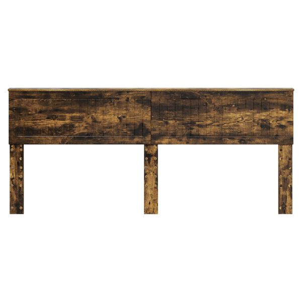 vidaXL Cabeceira Carvalho Defumado 200 cm Madeira processada