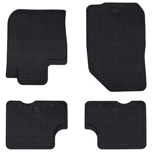 vidaXL Tapete de carro 4 pcs Preto Borracha