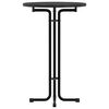 vidaXL Mesa de bar &Oslash;70x110 cm derivados de madeira e a&ccedil;o preto