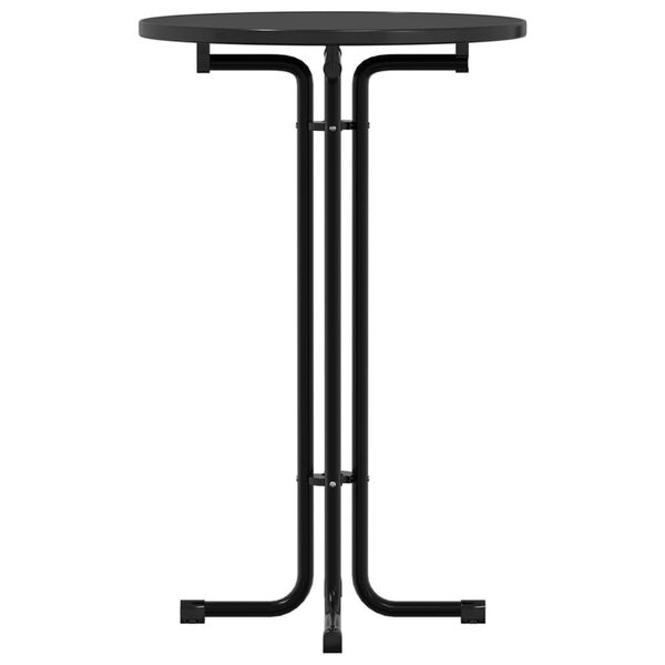 vidaXL Mesa de bar &Oslash;70x110 cm derivados de madeira e a&ccedil;o preto