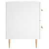 vidaXL Mesa de cabeceira 40x35x47,5 cm derivados de madeira branco