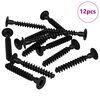 vidaXL Parafuso de Cabe&ccedil;a de Tampa Socket 12 unid. Preto M5 x 40 mm