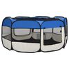 vidaXL Parque dobrável p/ cão c/ saco de transporte 145x145x61cm azul