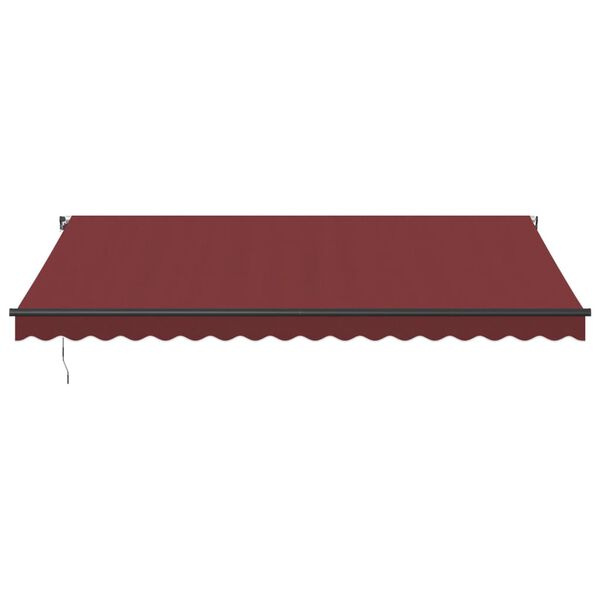 vidaXL Toldo retr&aacute;til manual com luzes LED 450x350 cm bord&ocirc;
