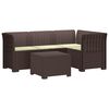 vidaXL Sof&aacute; de Jardim para 4 Pessoas com Almofadas Estilo Rattan PP