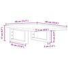 vidaXL Prateleira de parede p/ lavat&oacute;rio a&ccedil;o/madeira carvalho maci&ccedil;a