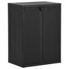 vidaXL M&oacute;vel de arruma&ccedil;&atilde;o para jardim 65x45x88 cm vime PP preto