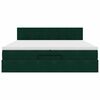 vidaXL Estrutura de cama otomana com colch&atilde;o 200x200 cm verde escuro