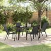 vidaXL Conjunto de Jantar para Jardim 5 pcs Preto