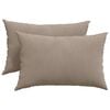 vidaXL Travesseiros de Sof&aacute; 2 pcs Cinzento-acastanhado 60 x 40 cm