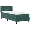 vidaXL Cama Box com colch&atilde;o Verde Escuro 200 x 80 cm Poli&eacute;ster