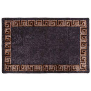 vidaXL Tapete lav&aacute;vel 160x230 cm preto e dourado