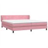 vidaXL Cama com molas/colch&otilde;es 180x210 cm veludo Rosa