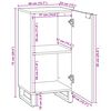 vidaXL Sideboard Branco 40 x 33 x 75 cm Madeira de mangueira maci&ccedil;a