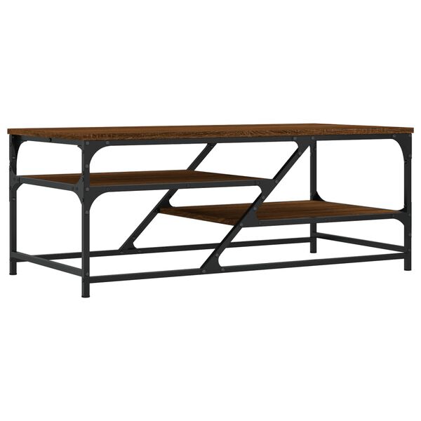 vidaXL Mesa de centro 100x49x40 cm derivados madeira carvalho castanho