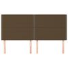 vidaXL Cabeceira Castanho Escuro 160x5x118/128 cm Tecido