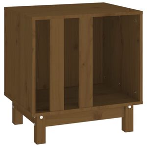 vidaXL Casota para c&atilde;es 50x40x52 cm pinho maci&ccedil;o castanho mel