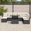 vidaXL Conjunto de Sof&aacute; de Jardim 9 pcs Preto Rattan Sint&eacute;tico