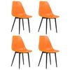 vidaXL Cadeiras de jantar 4 pcs PP laranja