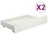 vidaXL Estrutura cama dossel 2 gavetas 100x200cm pinho maci&ccedil;o branco