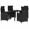 vidaXL Conjunto de Mesa de Sof&aacute; 5 unid. Preto