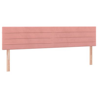 vidaXL Cama com molas/colchão 160x200 cm veludo rosa