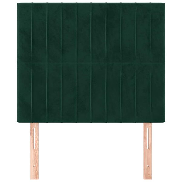 vidaXL Cabeceira Verde Escuro 80x5x118/128 cm Veludo