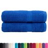 vidaXL Toalhas de m&atilde;os premium SOLUND 2 pcs 50x100 cm 600 gsm azul