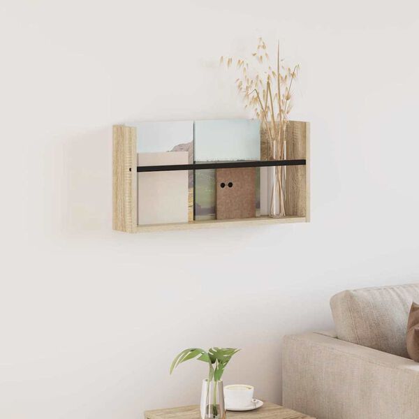 vidaXL Estante de Revistas Carvalho Sonoma 60 x 12 x 30 cm