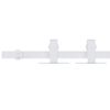 vidaXL Mini kit para arm&aacute;rio deslizante a&ccedil;o carbono 122 cm branco