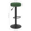 vidaXL Bancos de bar 2 pcs veludo verde-escuro