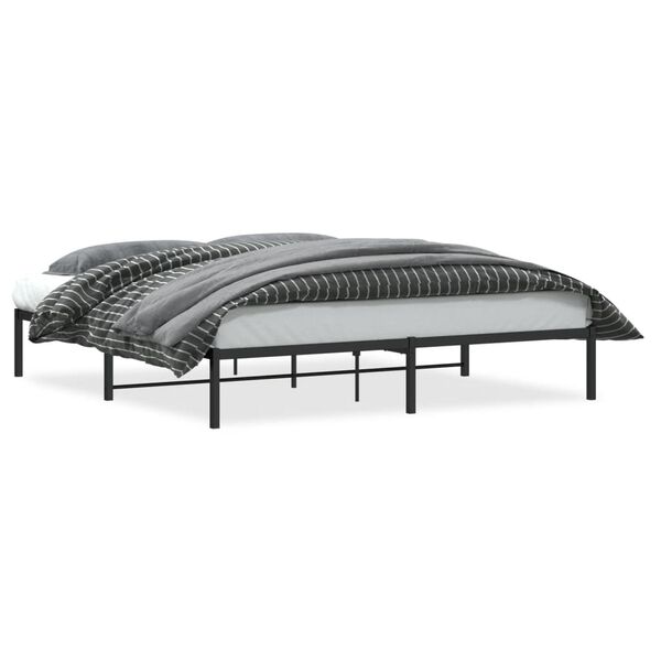 vidaXL Estrutura de cama 183x213 cm metal preto