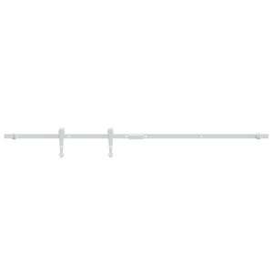 vidaXL Mini kit para arm&aacute;rio deslizante a&ccedil;o carbono 122 cm branco