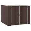 vidaXL Abrigo de jardim 195x198x159 cm a&ccedil;o galvanizado castanho