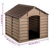 vidaXL Casota para cães 86x84x82 cm polipropileno castanho