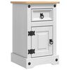 vidaXL Mesa-de-cabeceira com gaveta Corona Branco 35 x 32,5 x 58 cm